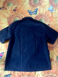 Men's Navy Blue Short Sleeve Shirt