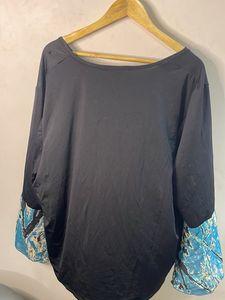 Stylish Bell Sleeve Black Top