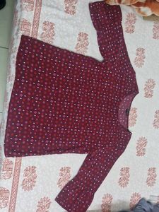Printed Top with Bell Sleeves