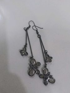 Dangle Earrings with Floral Detail