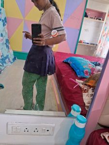 Plated Wrapped Mini Skirt.