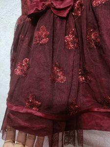 Babyhug Sparkly Red Party Dress
