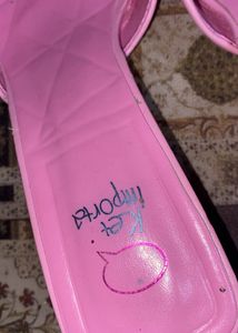 Pink Pointed Toe Heels with Embellishments