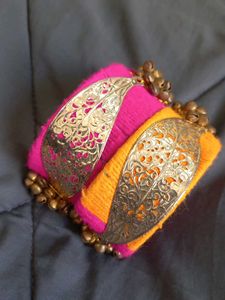 Bohemian Leaf & hand made bangle