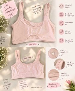 Comfy Everyday Pink Sports Bra
