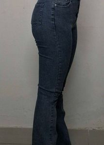 Stylish Blue Denim Flare Jeans