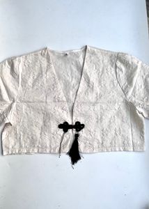 Embroidered Cropped Bolero Jacket
