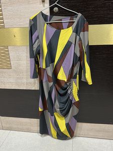 Abstract Print Bodycon Dress