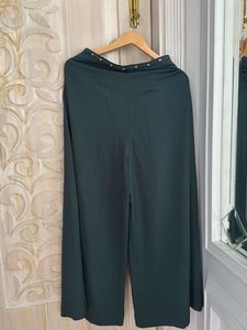 bottle green flared pants