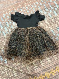 Cute Leopard Print Tulle Dress