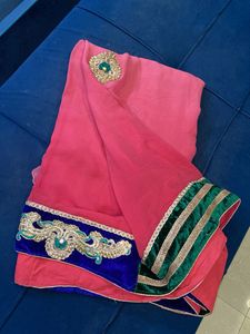 Pink Heavy Saree with Blouse