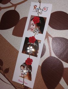 Red Rose Hair Chain