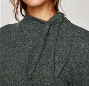 ZARA Grey Knit Midi Dress