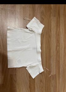 Chic White Off-Shoulder Crop Top