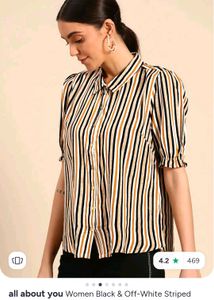 All About You Striped Semi Formal Top XXL
