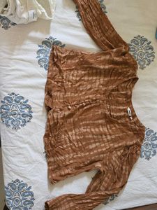 slightly used Boho Tie-Dye Long Sleeve Top