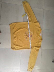 Yellow Graphic Long Sleeve Top