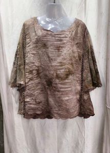 2208. Boho Tie-Dye Embroidered Kurta Top
