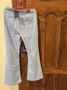dolce crudo Light Wash Flare Jeans