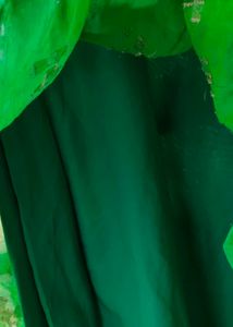 Vibrant Green Printed Kurta gown