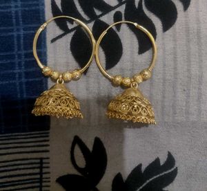 Traditional Gold Jhumka Earrings