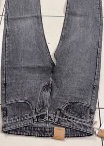 Grey Wash Wide Leg Jeans