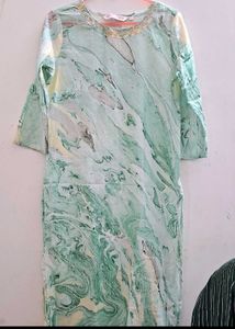 Stylish Kurta with Embellished Neckline