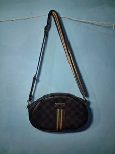 2 Stylish Brown Checkered Crossbody Bag combo