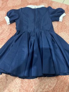 Chic Blue Peter Pan Collar Dress