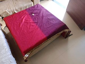Orange &amp; Dark Coffee Colour Mix Silk Saree Blouse