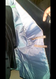 Louis Philippe Navy Slim Fit Wedding 2 Pc Suit