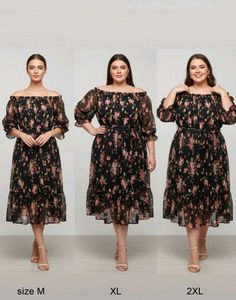 Floral Off-Shoulder Midi Dress