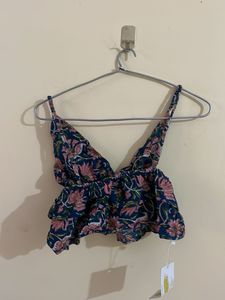 Boho Floral Print Crop Top