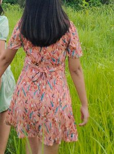 Chic Wrap Dress with Floral Print