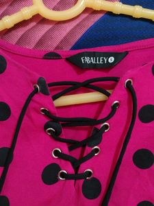 Pink Polka Dot Top