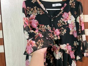 Elegant Floral Print Midi Dress