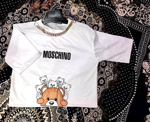 Cute Teddy Chain Baggy Tee 🤎..