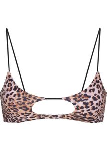 Leopard Print Bikini Top