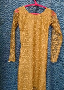 Elegant Gold Embroidered Kurta