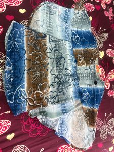 Abstract Floral Print Blouse