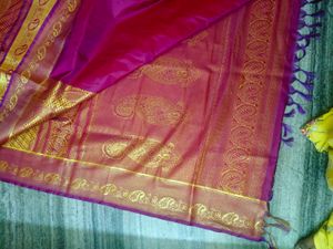 Elegant Silk Wedding Saree without blouse piece