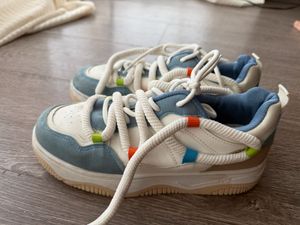 Stylish Blue & White Sneakers