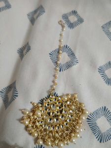 Exquisite Pearl &amp; Kundan Jhumka Set