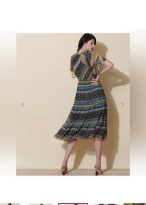 LABEL RITU KUMARPrinted Round-Neck A-line Dress