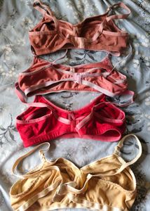 Comfortable Cotton Bras - Pack of 4
