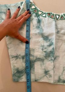 Teal Tiered Skirt &amp; Tie-Dye Crop Top