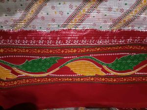 White and Red saree