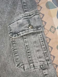 Acid Wash Cargo Jeans