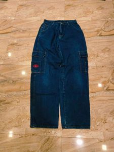 Vintage Wide Leg Cargo Unisex Jeans