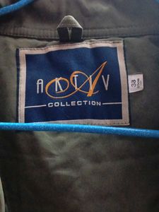 Olive Green Casual insulated winter Jacket